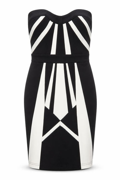 Lispy Womens Black Argyle/Diamond  Pencil Dress  Size 8