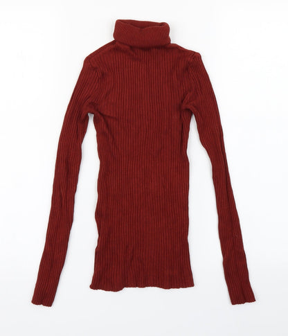 Primark Womens Brown Striped  Basic Blouse Size 8