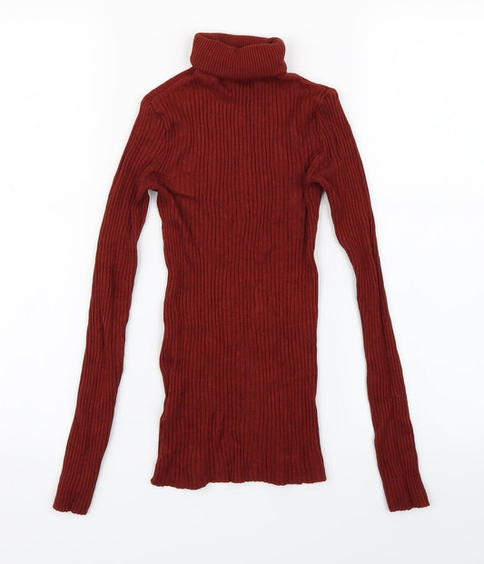 Primark Womens Brown Striped  Basic Blouse Size 8