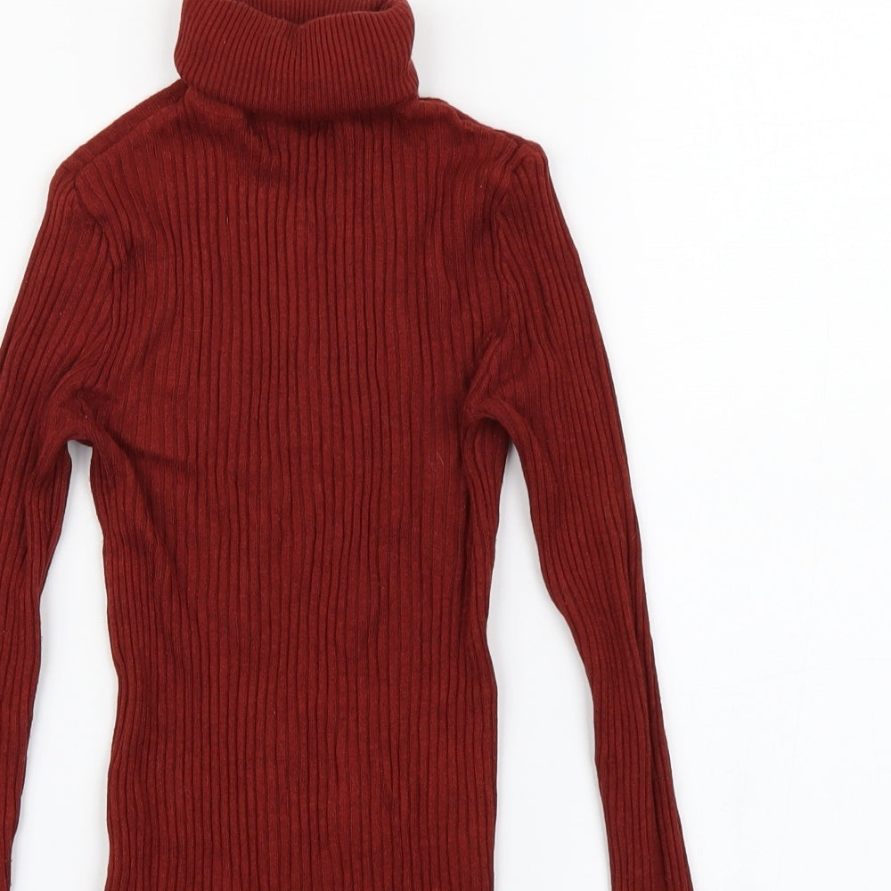 Primark Womens Brown Striped  Basic Blouse Size 8