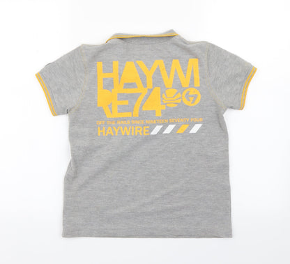 hay wire Boys Grey   Basic Polo Size 6-7 Years  - HAY WIRE