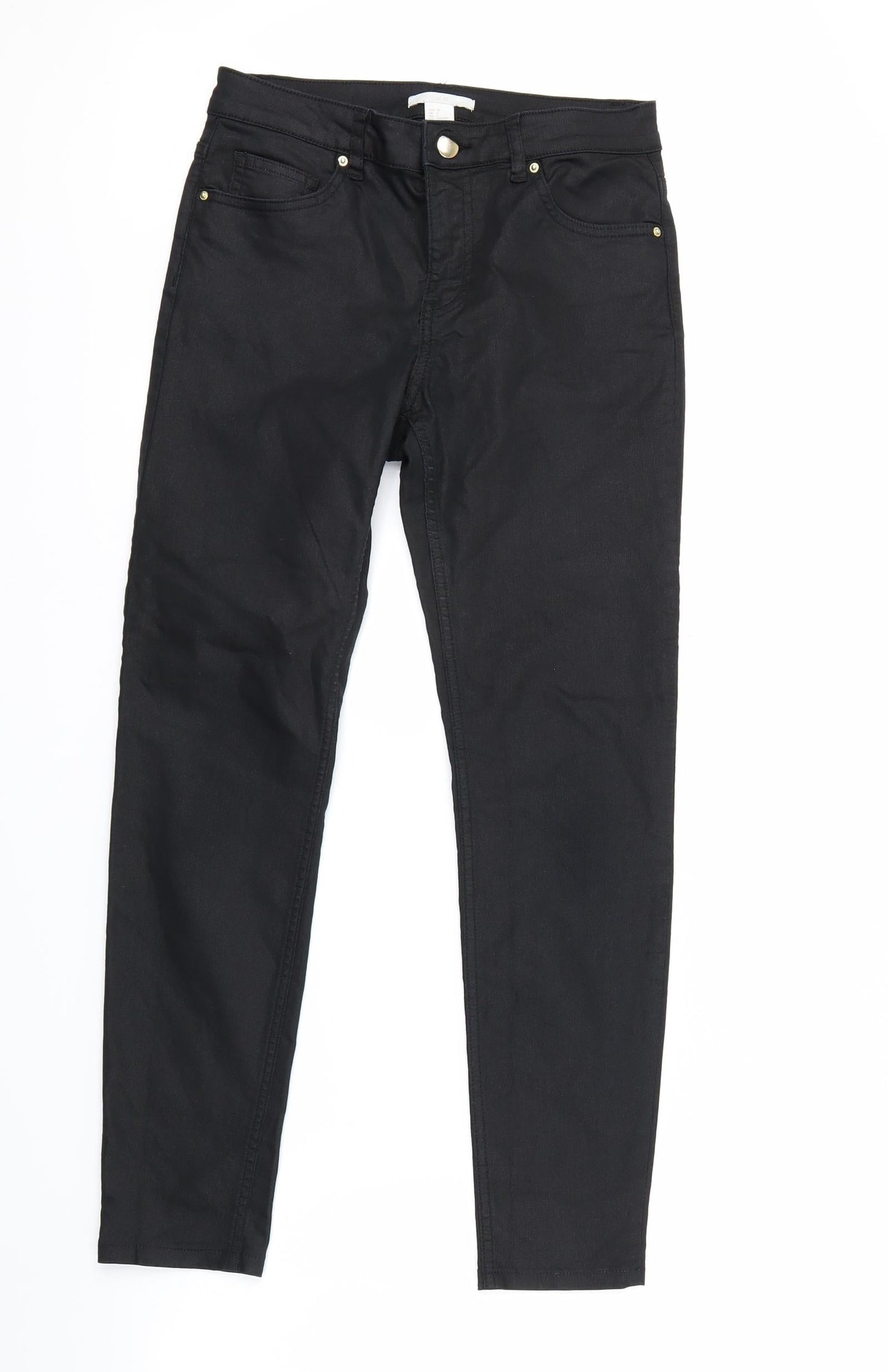 Womens UK Size 6 H&M Regular Fit Skinny Black Jeans
