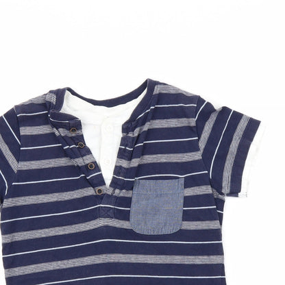 NEXT Boys Blue Striped  Basic Button-Up Size 9 Years