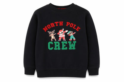 V BY VERY Boys Black   Pullover Sweatshirt Size 8 Years  - NORTH POLE CREW