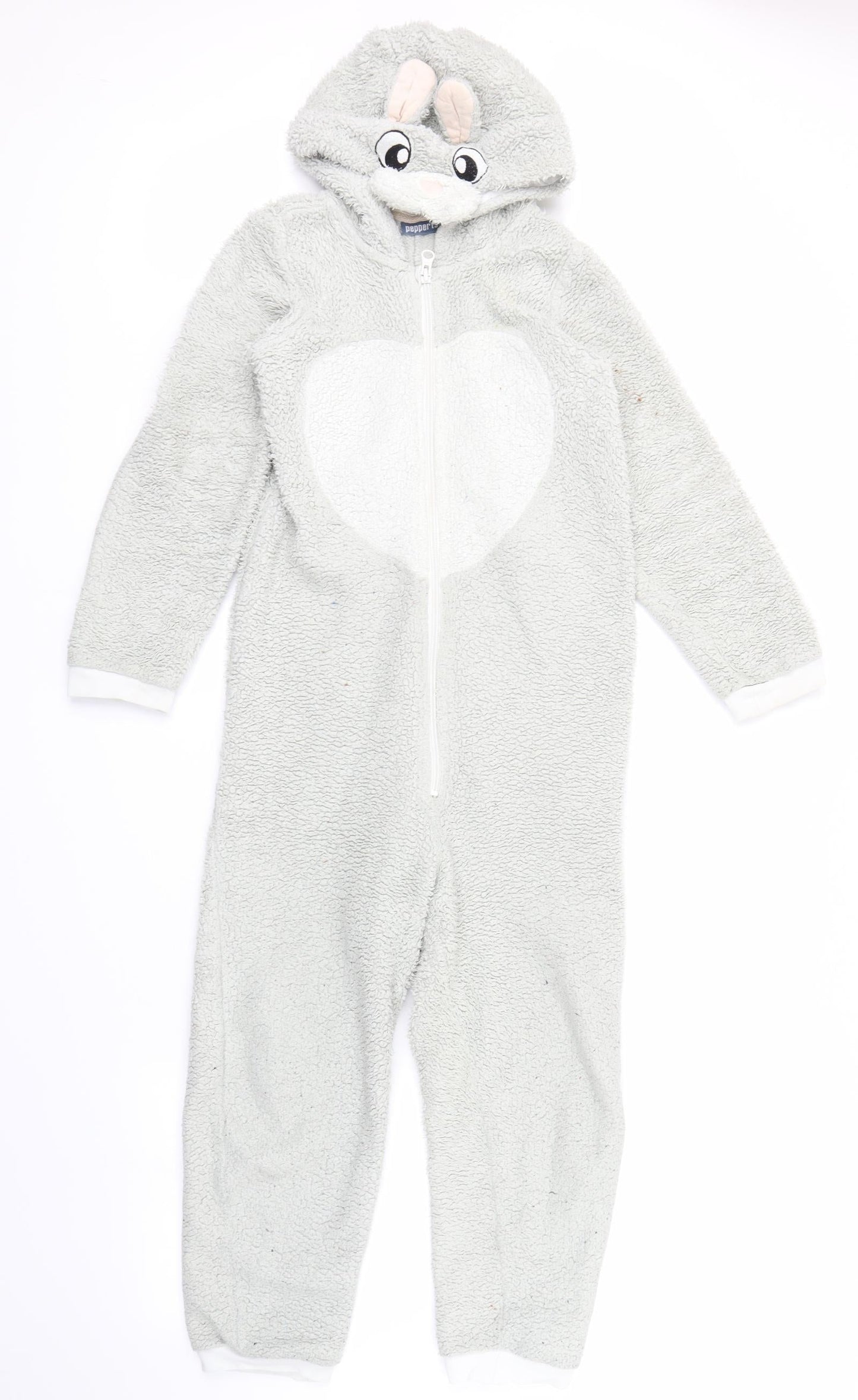 PEPPERTS Girls Grey Animal Print  Cami Nightshirt   - rabbit