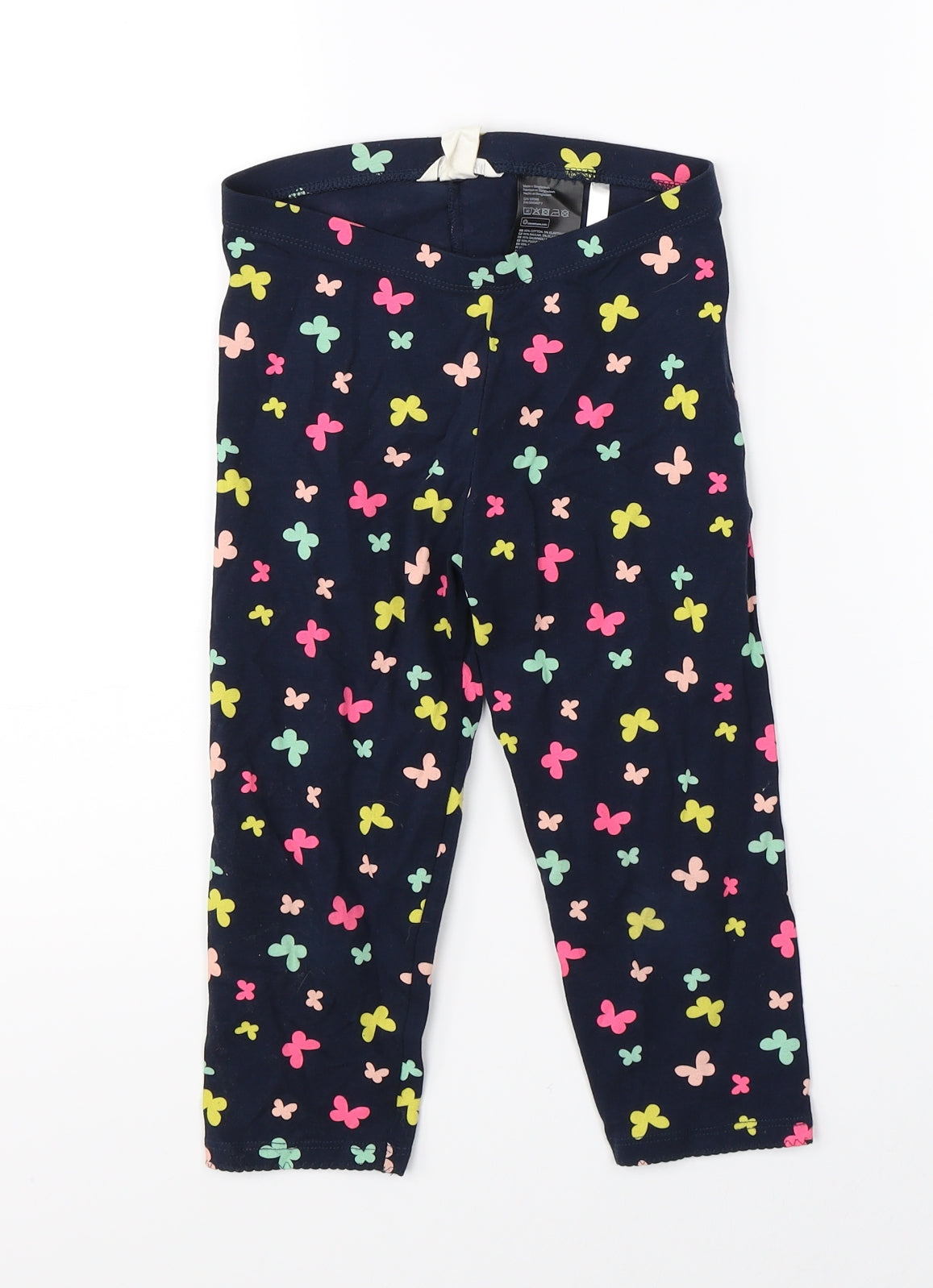 H&M Girls Blue   Jogger Trousers Size 9 Months