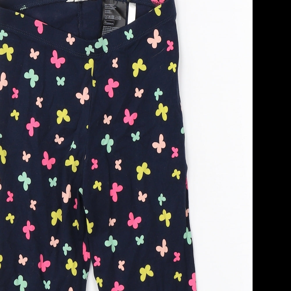 H&M Girls Blue   Jogger Trousers Size 9 Months