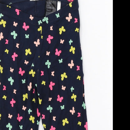 H&M Girls Blue   Jogger Trousers Size 9 Months
