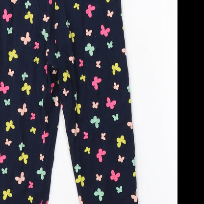 H&M Girls Blue   Jogger Trousers Size 9 Months