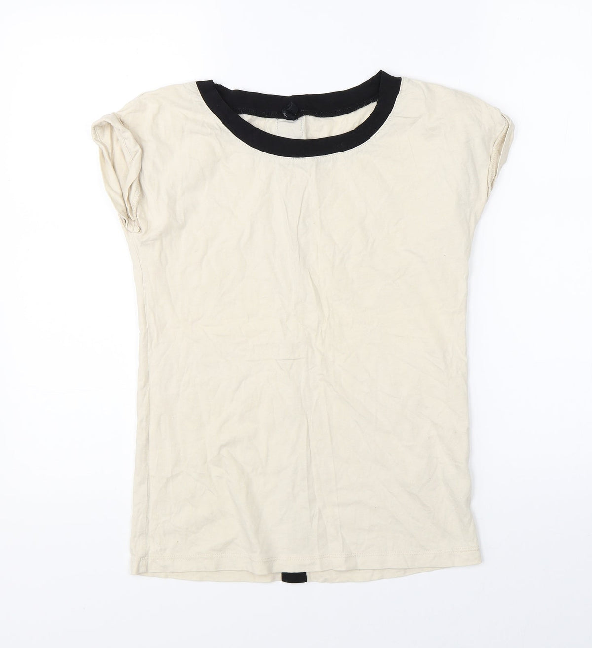Reporter Womens Beige   Basic T-Shirt Size XS