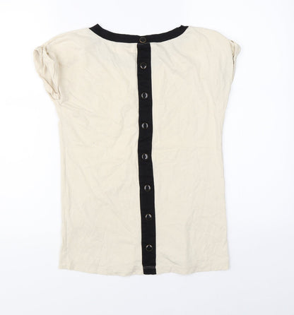 Reporter Womens Beige   Basic T-Shirt Size XS