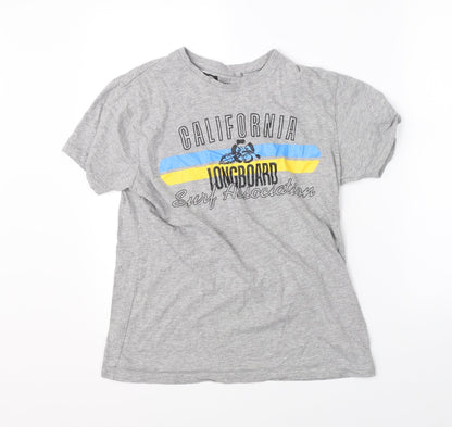 Mens UK Size S Cedar Wood State Grey  T-Shirt