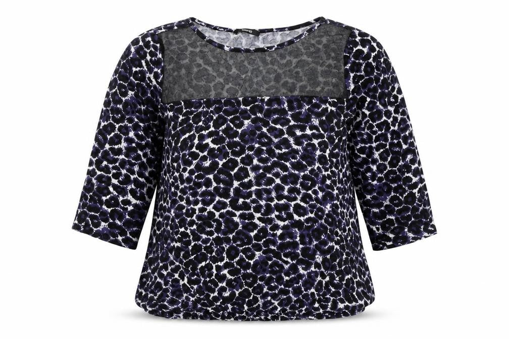 George Womens Purple Animal Print  Basic Blouse Size 18