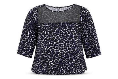 George Womens Purple Animal Print  Basic Blouse Size 18