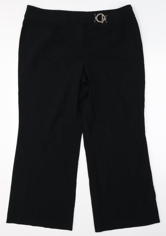 Womens UK Size 40 in Preworn Regular Fit  Black Trousers