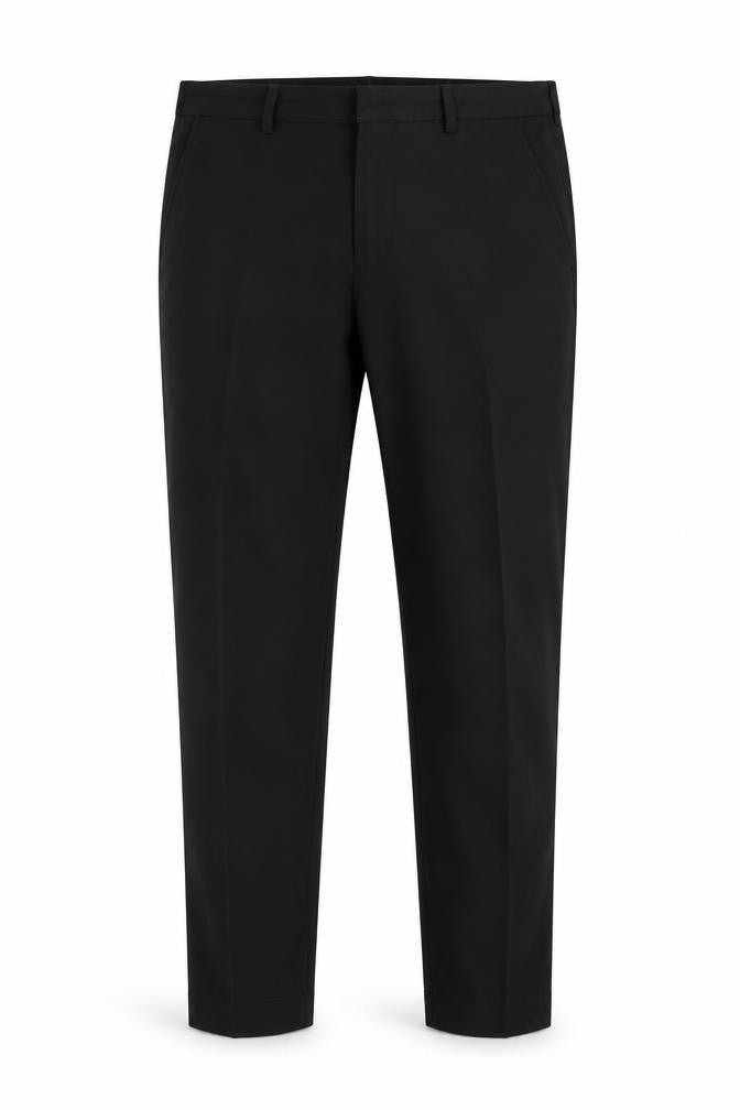 Mens UK Size 32 George Regular Fit Dress Pants Black Trousers
