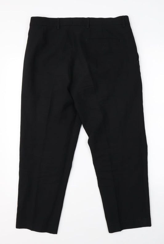 George Mens Black   Dress Pants Trousers Size 32 L29 in