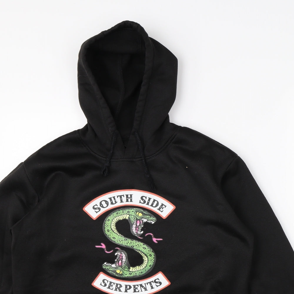 Preworn Womens Black   Pullover Hoodie Size S  - Riverdale Netflix Southside Serpents