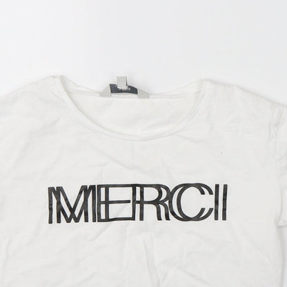 Miss E-vie Girls White   Basic T-Shirt Size 9-10 Years