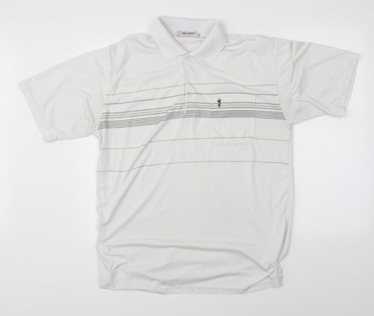Goldmen Mens White    Polo Size XL
