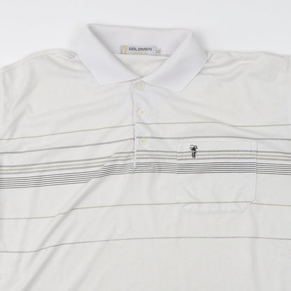 Goldmen Mens White    Polo Size XL