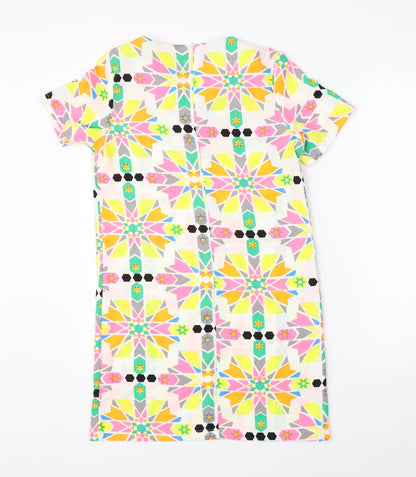 Vera & Lucy Womens Multicoloured Geometric  Pencil Dress  Size M