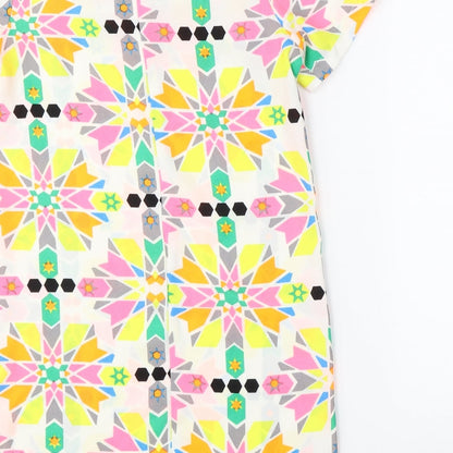 Vera & Lucy Womens Multicoloured Geometric  Pencil Dress  Size M