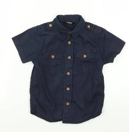 George Boys Blue   Basic Button-Up Size 3 Years