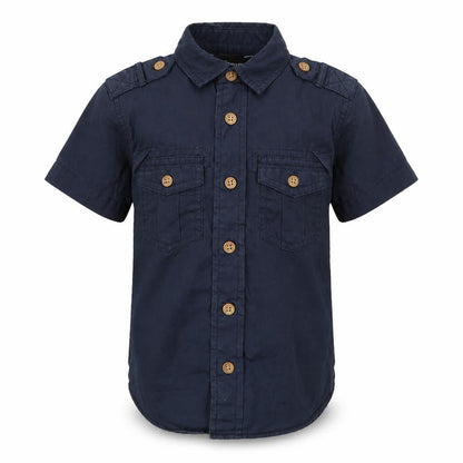 George Boys Blue   Basic Button-Up Size 3 Years