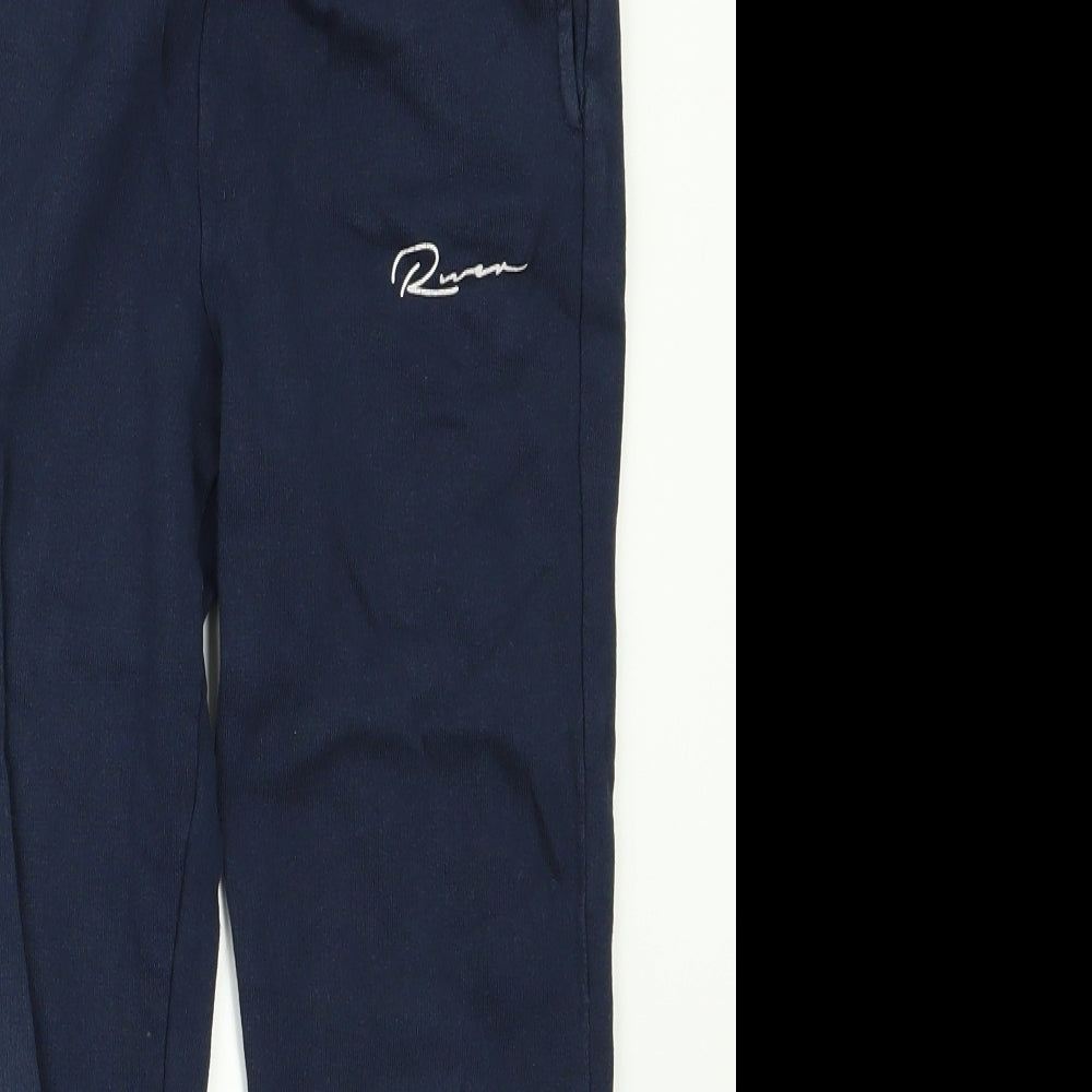 River Island Girls Blue  Ramie Jogger Trousers Size 9 Years