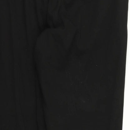 F&F Womens Black Animal Print  Trousers  Size 38 L25 in