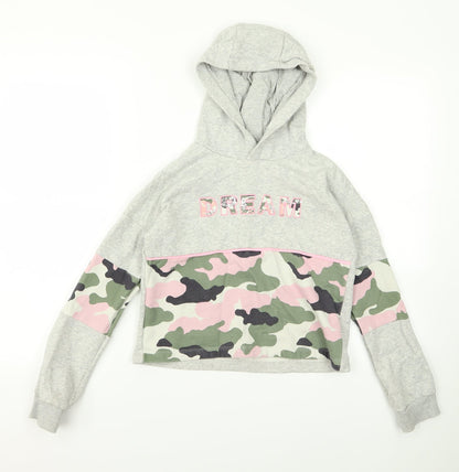 F&F Girls Green Camouflage  Pullover Hoodie Size 10 Years  - dream