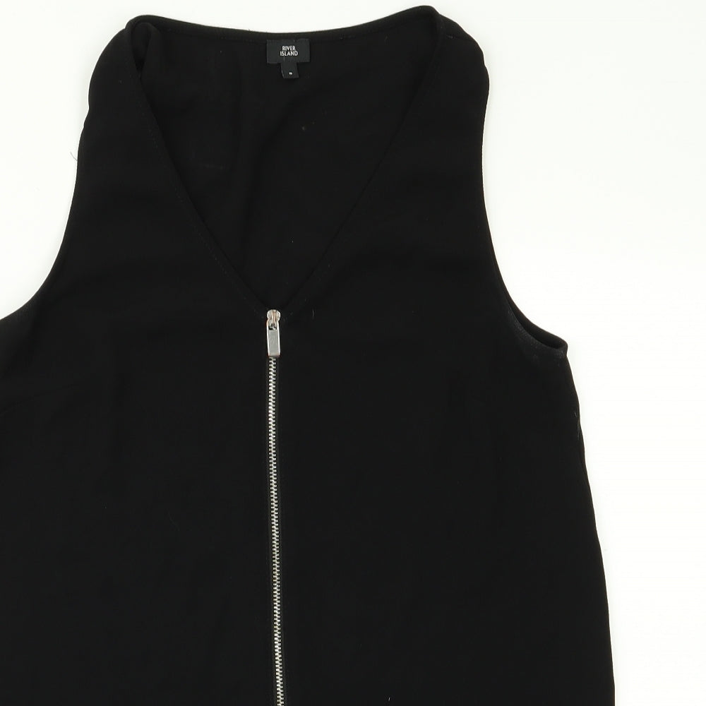 Womens UK Size 8 River Island Black Cardigan Jumper
