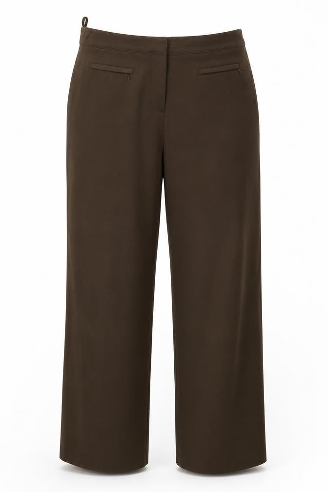 Womens UK Size 12 Mia Moda Regular Fit  Brown Trousers