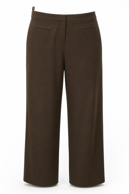 Womens UK Size 12 Mia Moda Regular Fit  Brown Trousers
