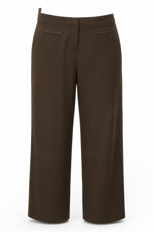 Womens UK Size 12 Mia Moda Regular Fit  Brown Trousers