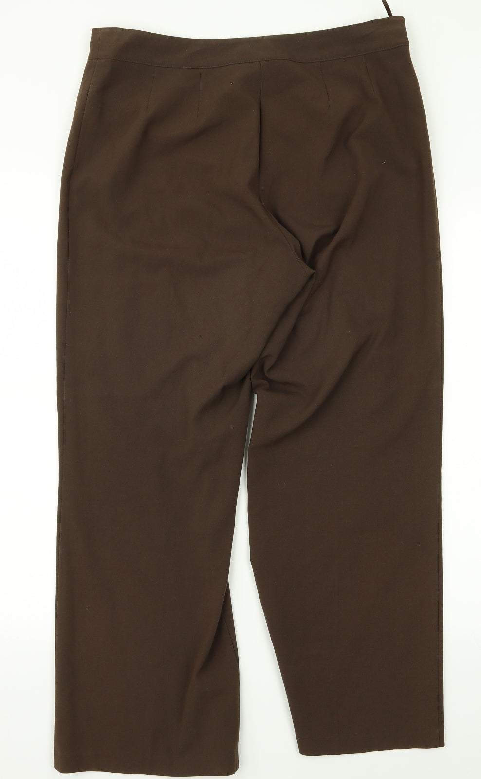 Mia Moda Womens Brown   Trousers  Size 12 L20 in