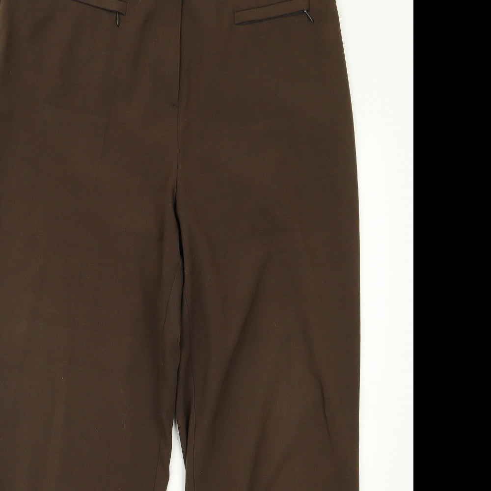 Mia Moda Womens Brown   Trousers  Size 12 L20 in