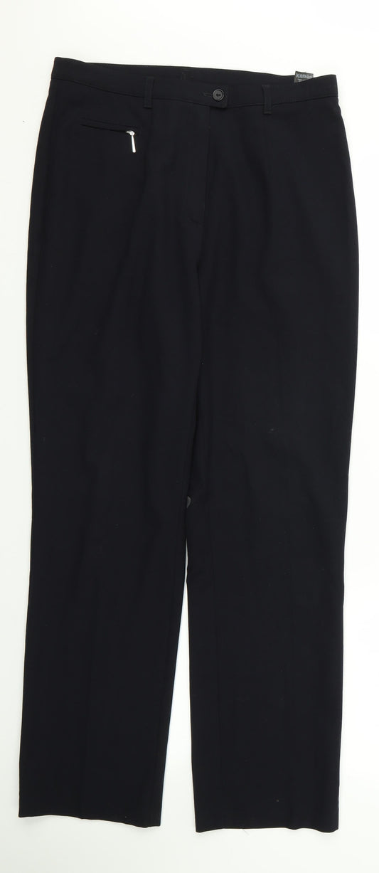 m&s Womens Black   Trousers  Size 12 L26 in