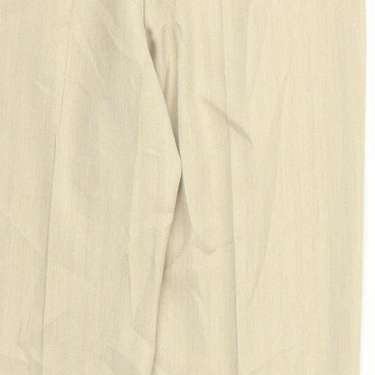 m&s Womens Beige  Rayon Trousers  Size 30 L30 in