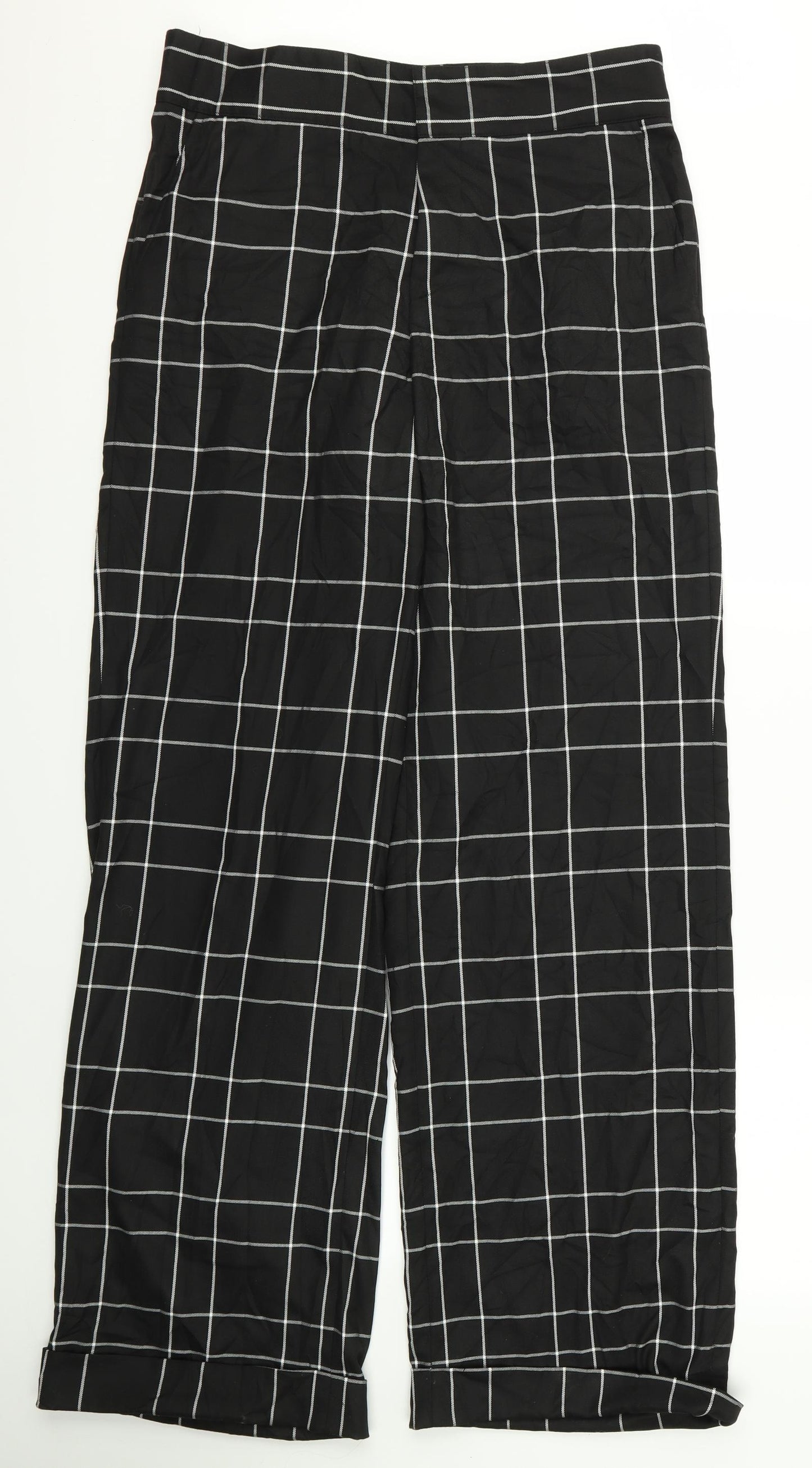 Womens UK Size 32 Preworn Regular Fit  Black Trousers