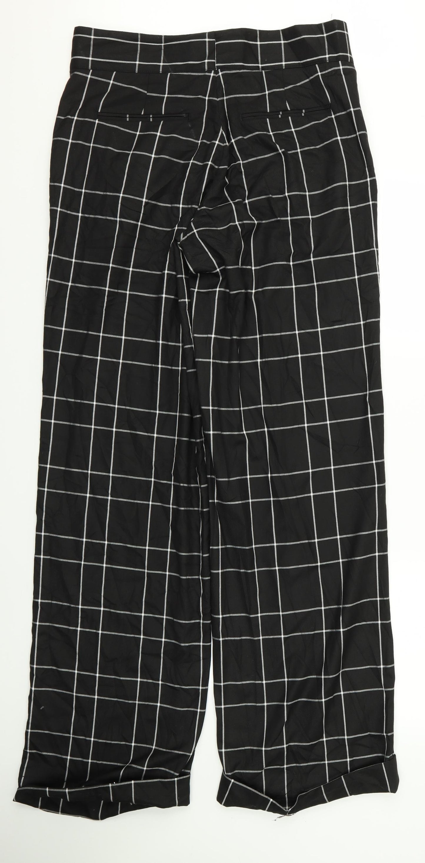 Womens UK Size 32 Preworn Regular Fit  Black Trousers