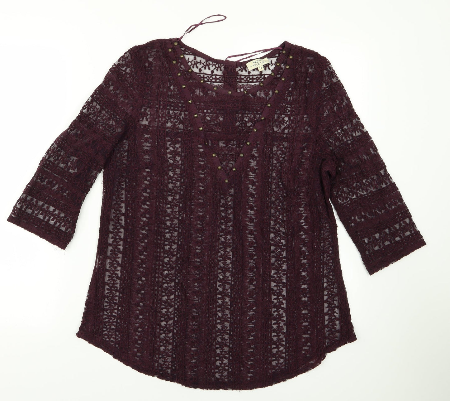 Womens UK Size 14 Papaya Red Pullover Jumper