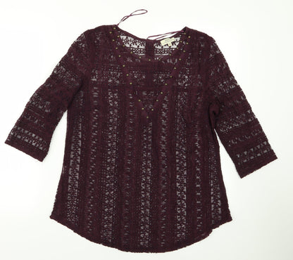 Womens UK Size 14 Papaya Red Pullover Jumper