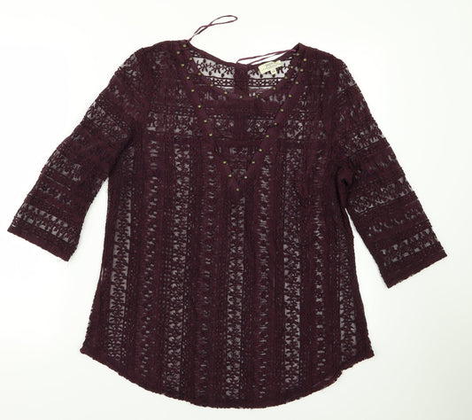 Womens UK Size 14 Papaya Red Pullover Jumper