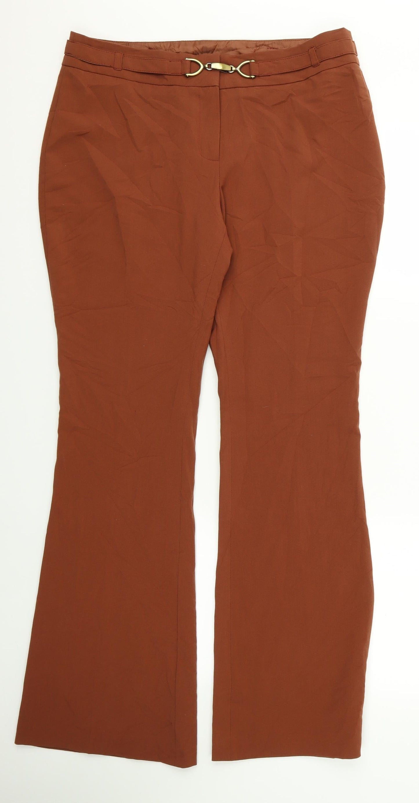 Womens UK Size 12 Dorothy Perkins Regular Fit  Orange Trousers