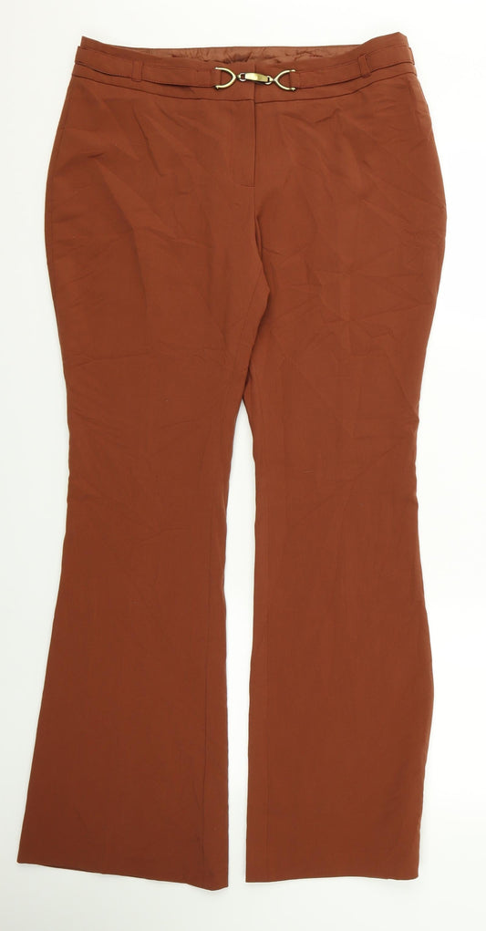 Womens UK Size 12 Dorothy Perkins Regular Fit  Orange Trousers