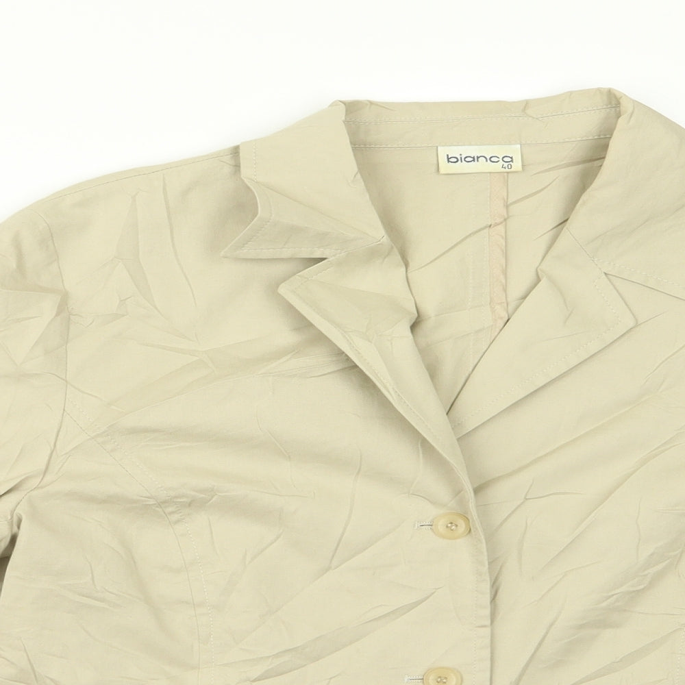 biancha Womens Beige   Jacket  Size 40