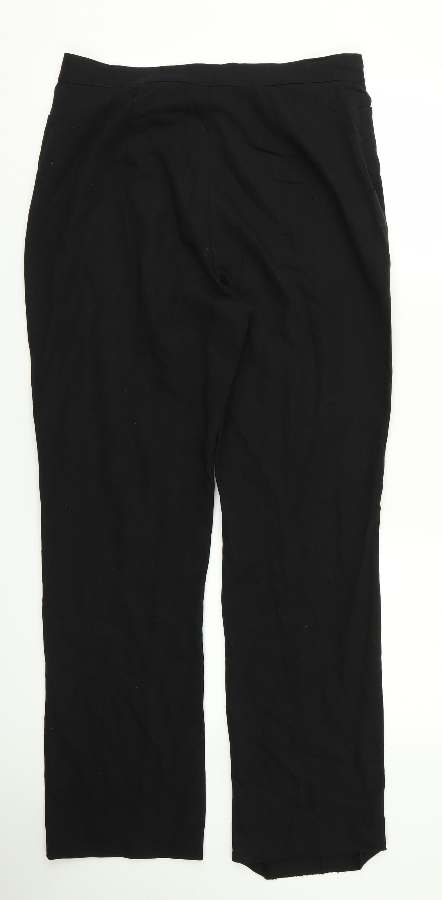 Womens UK Size 14 Preworn Regular Fit  Black Trousers