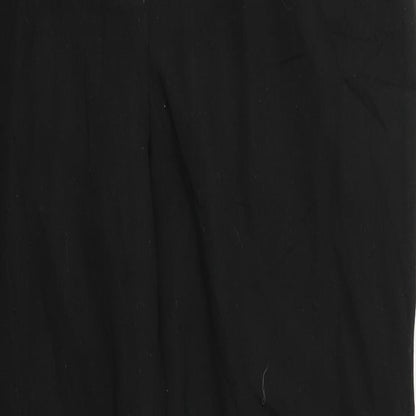 Womens UK Size 14 Preworn Regular Fit  Black Trousers